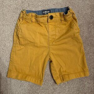 Osh Kosh 4T boys adjustable waist shorts darker yellow khaki